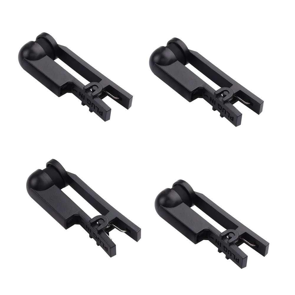 TIENFOKOTA 4 PCS Ear Clips Single-Sided Soft Silicone 2mm Plug (Black)