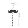 LALADEFIEE 50pcs Black Mustache Paper Straws Party Drinking Supply Beverage Straws for Weddings Birthdays Celebrations Decorative Disposable Juice view 2