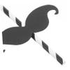 LALADEFIEE 50pcs Black Mustache Paper Straws Party Drinking Supply Beverage Straws for Weddings Birthdays Celebrations Decorative Disposable Juice view 3