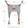 YySXIQ Heavy Duty Patient Transfer Sling, Universal Mesh Lift Aid, Divided Leg Design with Head Support & Commode Opening, Ideal for Disabled & Elderly Care view 4