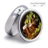 Beer and Hop Cones Pill Case Metal Round Portable Pill Box,Waterproof Travel Pills Organizer Vitamins Medicine Storage Box for Travel Or Daily view 2