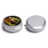 Beer and Hop Cones Pill Case Metal Round Portable Pill Box,Waterproof Travel Pills Organizer Vitamins Medicine Storage Box for Travel Or Daily view 3