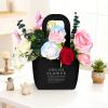 baotongle 8pcs Floral Bouquet Paper Bags Waterproof for Bouquets Portable Craft Flower Arrangement Boxes with Handle Bouquet Florist Packaging Wrap for Wedding Birthday Graduation Valentine's Day(Pink,Black,White and Craft Paper, Small) view 4