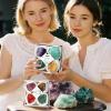 12 Zodiac Natural Crystal Raw Stone Gift Box Healing, Cleansing & Diffuser Mineral Set for Astrology Lovers, Educational Birthday & Holiday Gift(Libra) view 3