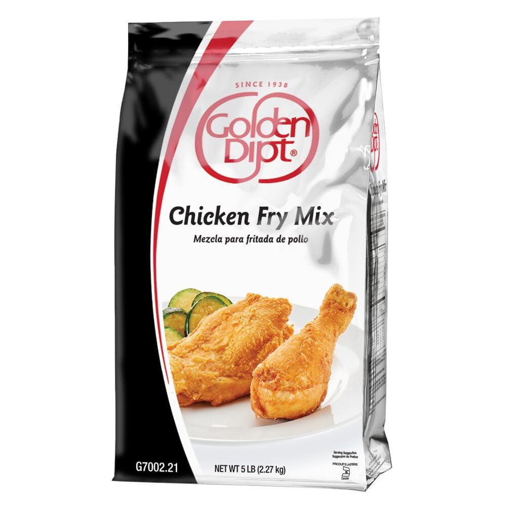 Golden Dipt Seasoned Flour Breading Batter mix, 5 lbs. Single bag (Chicken Fry)
