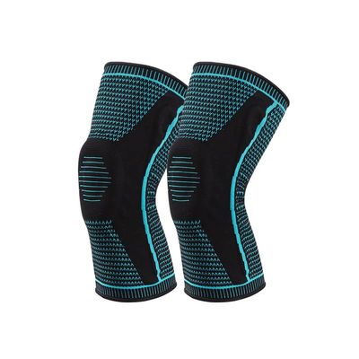 HuayoRong 2 Pack Ampknee Bone On Bone Walking Support - Knee Sleeve Compression for Sports, Knee Brace for Arthritis Pain Relief, Meniscus Tear Support, and Knee Pain Relief (Blue,Small)