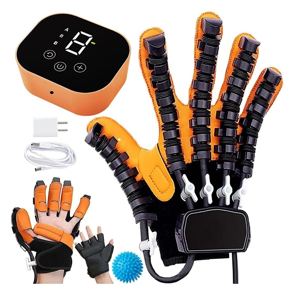 Hand Rehabilitation Gloves for Stroke Recovery, Cerebral Palsy & Hemiplegia - Finger and Therapy Trainer, Portable Exercise Equipment for Left/Right Hand Mobility