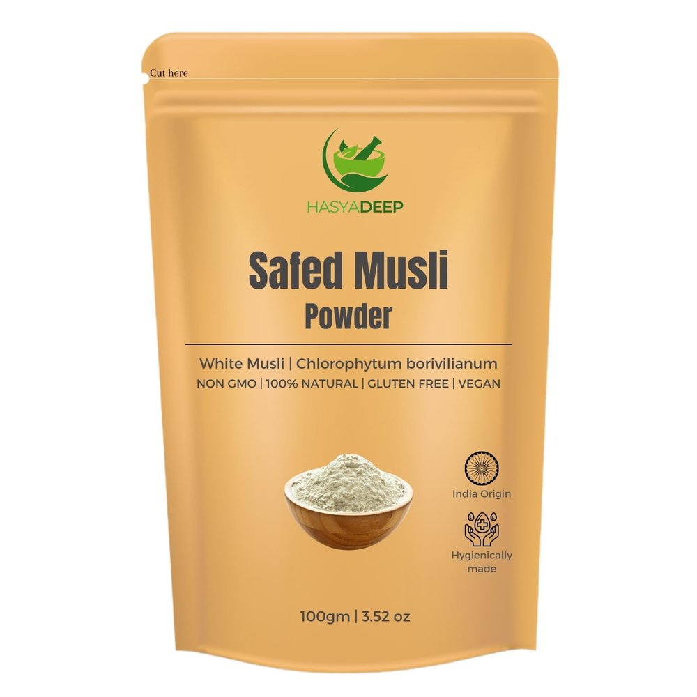 Hasyadeep Safed Musli Powder | Chlorophytum borivilianum (50gm/1.76oz)