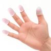 10pcs Finger Tip Covers Cots, Light White Silicone Finger Protectors Gloves Breathable Reusable Fingertip Caps with Air Holes for Dry Skin Fingers Cracking (White, Smal) view 2