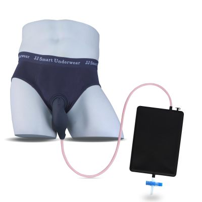 UrinEbhq Wearable Urinals for Men's Pee Jug Silicone Breathable and Leak Proof Ultrathin Urinal Bottle Spill Proof Suitable Standing Use (Men-Gray-XL)