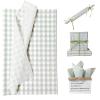 150 Sheets Buffalo Plaid Tissue Paper Gingham Sage Green and White Checkered Tissue Paper Bulk Gift Bags Wrapping Tissue for Christmas DIY Art Craft Wedding Birthday Baby Shower Decor, 14 x 20 Inches view 1
