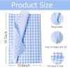 150 Sheets Buffalo Plaid Tissue Paper Gingham Dusty Blue and White Checkered Tissue Paper Bulk Gift Bags Wrapping Tissue for Christmas DIY Art Craft Wedding Birthday Baby Shower Decor, 14 x 20 Inches view 2