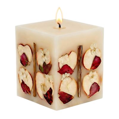 Large Apple Vanilla Botanical Candle Natural Soy & Beeswax Clean Scent Long Lasting Eco Friendly Refillery Haus