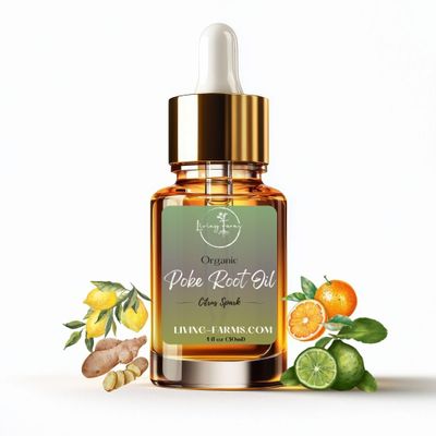 Organic Poke Root Castor Oil | Vegan Lymphatic Support | Cysts, Boils, Fibroids, Swollen Lymph Nodes, Breast & Joint | Natural Deep Tissue Massage | Made in The USA (4oz, Frankincense)
