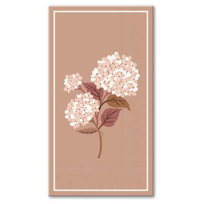 Punch Studio Disposable Paper Guest Towels 64-Pack Soft, Absorbent & 3-Ply Harvest Napkins for Dinner Parties, Tea Parties, Home & Bathroom, Mauve Hydrangea