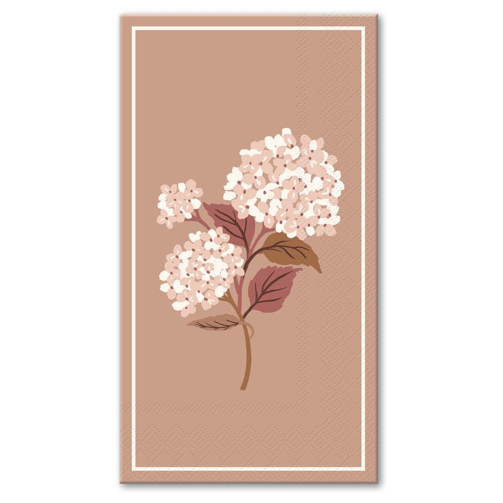 Punch Studio Disposable Paper Guest Towels 64-Pack Soft, Absorbent & 3-Ply Harvest Napkins for Dinner Parties, Tea Parties, Home & Bathroom, Mauve Hydrangea