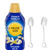 French Vanilla Coffee Creamer, 64 fl oz Liquid Non-Dairy Creamer for Coffee, Tea & Cold Brews with Candy Freezer Mini Metal Shovel Spoons (French Vanilla) Shovel Spoons