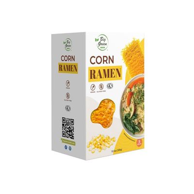 Big Green Food - Corn Ramen, Premium Gluten-Free Penne Pasta, Wheat Free, Vegan Friendly (3 Boxes)