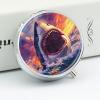 Shark Pill Box, Small Pill Organizer with 3 Compartments and Mirror, Fun Round Portable Travel Metal Pill Case view 4