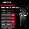 Jaffick 7mm Neoprene Knee Sleeves Support (1 Pair) & Compression Wraps - Lifting Sleeve for The Best Squats Weightlifting, Powerlifting Squats, Fitness for Men & Women view 2
