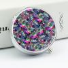 100 Dollar Bills Rainbow Graphic Pill Box, Small Pill Organizer with 3 Compartments and Mirror, Fun Round Portable Travel Metal Pill Case view 4