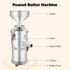 33LBS/H Commercial Peanut Butter Maker Machine, Electric Grain Grinder Sesame Grinding Machine with Large Hopper, Detachable Peanut Butter Maker Machine Sesame Sauce Grinder For Dry Raw Materials view 2