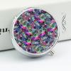 100 Dollar Bills Rainbow Graphic Pill Box, Small Pill Organizer with 3 Compartments and Mirror, Fun Round Portable Travel Metal Pill Case view 4