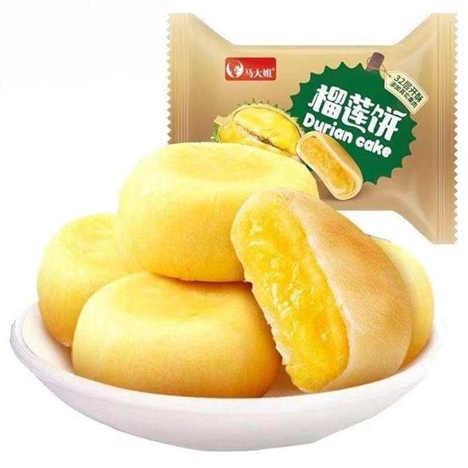 Authentic Fresh Durian Cake,Healthy and Nutritious Breakfast,Sandwich Cookies,Cakes & Pastries,Fruit Snacks,Dim Sum,Dessert,Instant Meal Replacement Food,Delicious Chinese Snacks Gifts (2000g)
