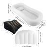 Inflatable Bathtub for Adults, Portable PVC Bathtub Shower Bathtub Set, 10L Water Bag, Double-Layer Inflatable + Anti-backflow, for Disabled, Elderly People,White view 2