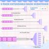 Afarnook 5 Pack Back Scratcher Bulk Portable Extendable Back Scratcher with Sponge Handles Macaron Stainless Steel Telescoping Massage Tool for Men Women Gifts Christmas Stocking Stuffers view 3