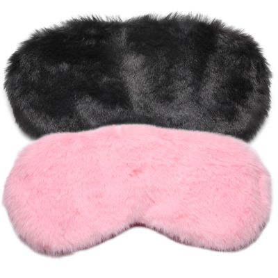 2 Pack Sleep Mask for Sleeping, 8x3.6 Inch Light Blocking Eye Mask with Elastic Satin Belt, Soft Satin & Fluffy Breathable Comfort for Men Women Kids, Ideal for Travel, Nap, Gift (Black & Pink)