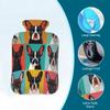 Myfsucce Hot Water Bottle with Cover Cute Puppy Dogs Print, 2L Mini Hot Water Bag for Pain Relief, Cold Days, Gift for Women Men view 3