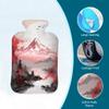 Myfsucce Hot Water Bottle with Cover Japanese Fuji Mountain Print, 2L Mini Hot Water Bag for Pain Relief, Cold Days, Gift for Women Men view 3
