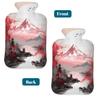 Myfsucce Hot Water Bottle with Cover Japanese Fuji Mountain Print, 2L Mini Hot Water Bag for Pain Relief, Cold Days, Gift for Women Men view 4