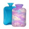 Myfsucce Hot Water Bottle with Cover Star Cloud Sky Print, 2L Mini Hot Water Bag for Pain Relief, Cold Days, Gift for Women Men view 1