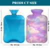 Myfsucce Hot Water Bottle with Cover Star Cloud Sky Print, 2L Mini Hot Water Bag for Pain Relief, Cold Days, Gift for Women Men view 2