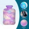 Myfsucce Hot Water Bottle with Cover Star Cloud Sky Print, 2L Mini Hot Water Bag for Pain Relief, Cold Days, Gift for Women Men view 3