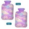 Myfsucce Hot Water Bottle with Cover Star Cloud Sky Print, 2L Mini Hot Water Bag for Pain Relief, Cold Days, Gift for Women Men view 4