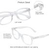 VisionGlobal Blue Light Blocking Glasses for Women/Men, Anti Eyestrain, Computer Reading, TV Glasses, Stylish Square Frame, Anti Glare (Clear, No Magnification) view 2
