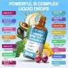 15-in-1 Liposomal Vitamin B Complex Pro Sugar-free B Complex Drops with B1, B2, B3 Niacinamide, Choline, B5, B6, B7 Biotin, Inositol, Folate, B12, Zinc, Lutein, Zeaxanthin, Taurine & Vit. C, 2 fl oz view 3