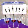 108 Pcs Paper Bachelorette Party Straws, Funny Male Dancer Drinking Straws, Favors Naughty, for Bridal Shower Bachelorette Party Decoration Accessories (Gold combination) view 3