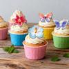 60 PCS Flower Cupcake Toppers Wildflower Cupcake Toppers Baby in Bloom Baby Shower Decorations Floral Birthday Decorations for Wedding Bridal Shower Bachelorette view 4