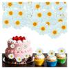 100Pcs Daisy Cupcake Toppers Flower Cupcake Toppers Floral Birthday Decorations for Wedding Bachelorette Back to School Baby Shower Party view 1