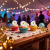 100Pcs Daisy Cupcake Toppers Flower Cupcake Toppers Floral Birthday Decorations for Wedding Bachelorette Back to School Baby Shower Party view 2