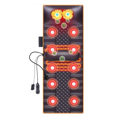 CZCZC Full Body Massage Mat with Heat 10 Vibration Motors 20 Neck Shiatsu Massage Heads 9 Massage Modes Massager Massage Mattress Cushion for Muscle Ache, Neck Back Pain, Relax