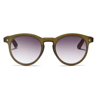 2SeeLife Large Round TR-90 Reading Sunglasses for Men & Women Medium-Large Fit, Durable, Spring Hinges, Sun Readers, Green, +3.00