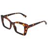 Rayzzol Oversized Reading Glasses for Women Blue Light Blocking Readers, Bold Square Frame, Clear Lens, Spring Hinge view 1