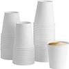 10 oz White Paper Hot Cups Disposable Coffee Cups Squat Hot Drink Paper Cups for Latte Cappuccino Tea Chocolate (200) view 2