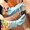 Household Gloves Latex-Free, 15" Long Cuff, Soft Lining, Adjustable Strap, Multi-Layer Protection, Flexible, Comfortable, Chemical-Resistant, Reusable for Cleaning, Dishwashing, 4 Pair Small view 4