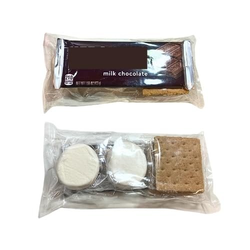 SMORES KIT BAR | 12 sets | Makes 24 S'mores | Individually packaged set: Graham Crackers, Marshmallow, Chocolate | Make delicious smores (Milk)